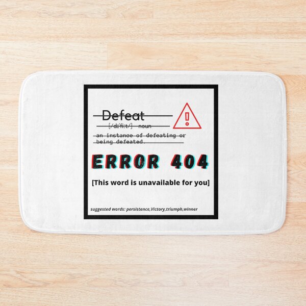 Item preview, Defeat in Dictionary, Error 404 designed and sold by The Athletic  Mindset.