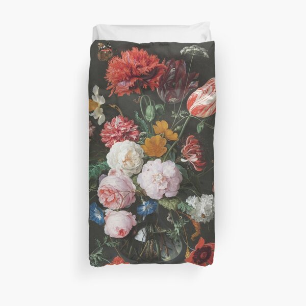 Still Life with Flowers in a Glass Vase, Jan Davidsz. de Heem, 1650 - 1683 Duvet Cover