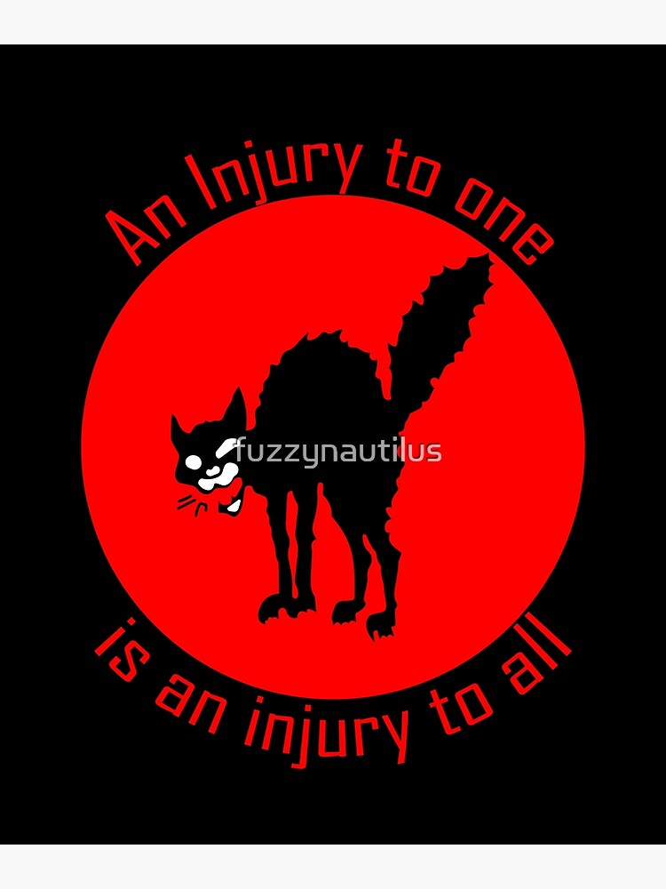 Discover Sabo Tabby An Injury to One is an injury to all Premium Matte Vertical Poster