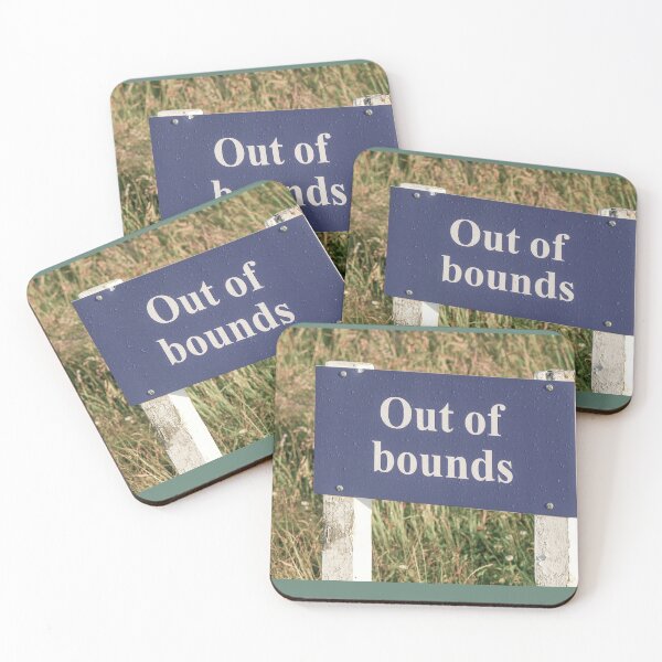 Item preview, Out of bounds sign white lettering on blue on golf course. designed and sold by Brian Scantlebury.