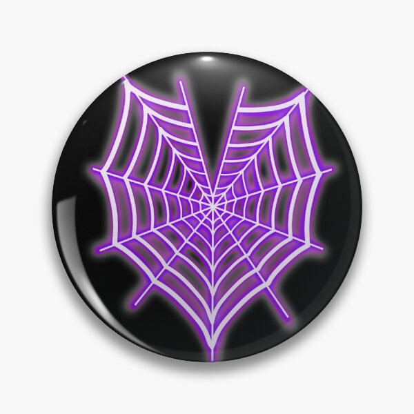 Item preview, Neon Violet Spiderweb Heart designed and sold by ItsChillJill.