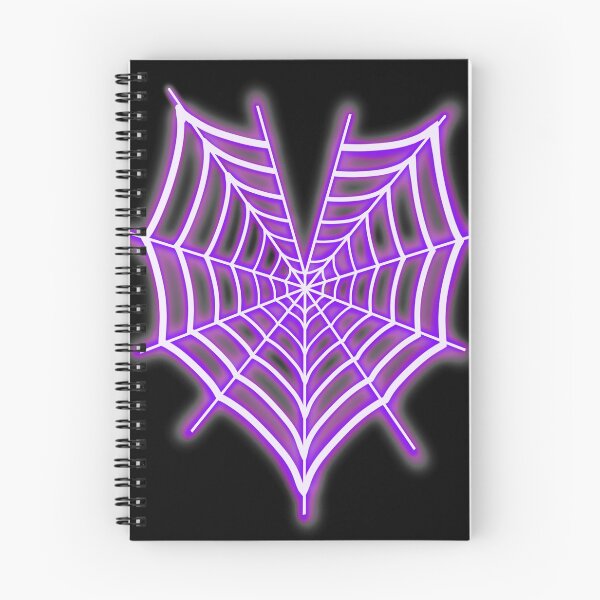 Item preview, Neon Violet Spiderweb Heart designed and sold by ItsChillJill.