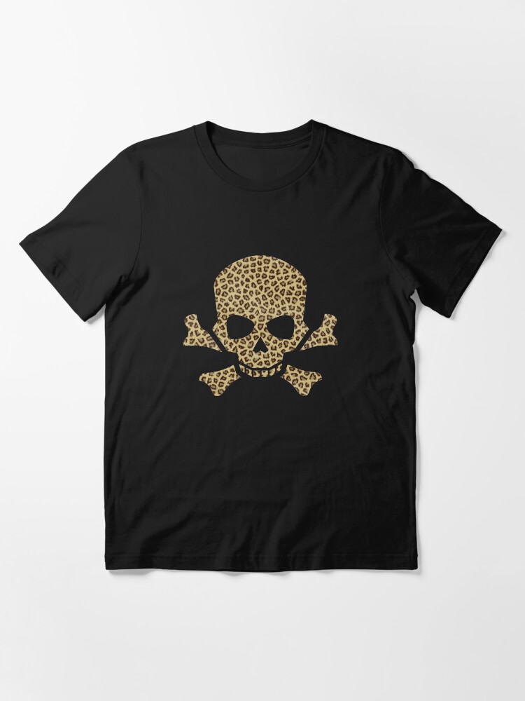 Cheetah Leopard Print Skull And Cross Bones Graphic