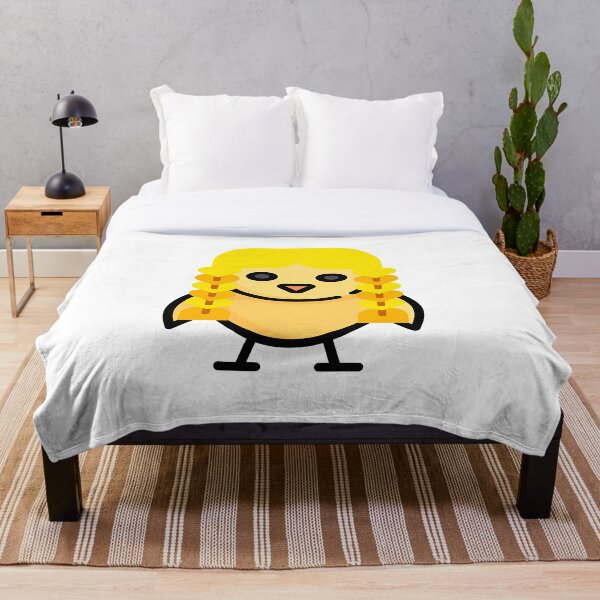 Blonde Girl Throw Blankets Redbubble - woven bun with braid ginger roblox