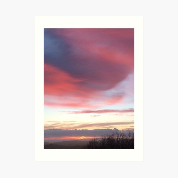 Pink skies Art Print
