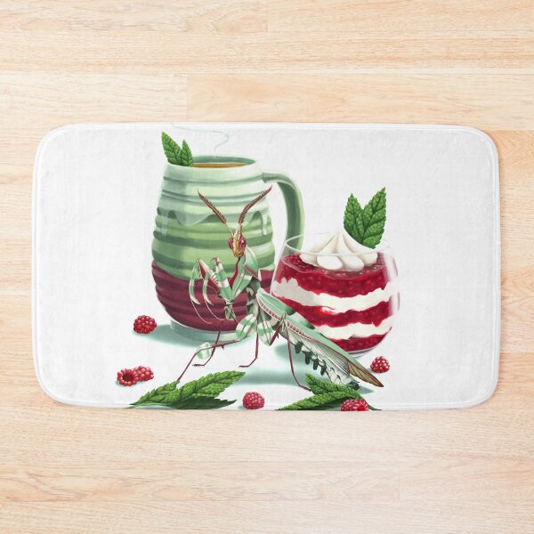 Item preview, Mint Tea, Raspberry Parfait, and a Devil's Flower Mantis designed and sold by Burning Bee Illustration.