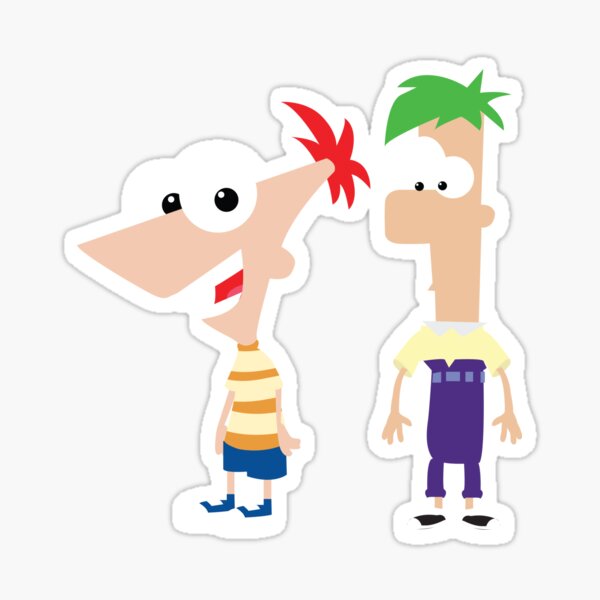 Phineas And Ferb Sticker For Sale By Bazingayeeet Redbubble