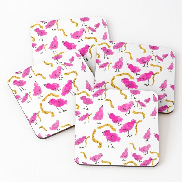 Item preview, Pink Birds and Wormy Snacks designed and sold by Celynoir.