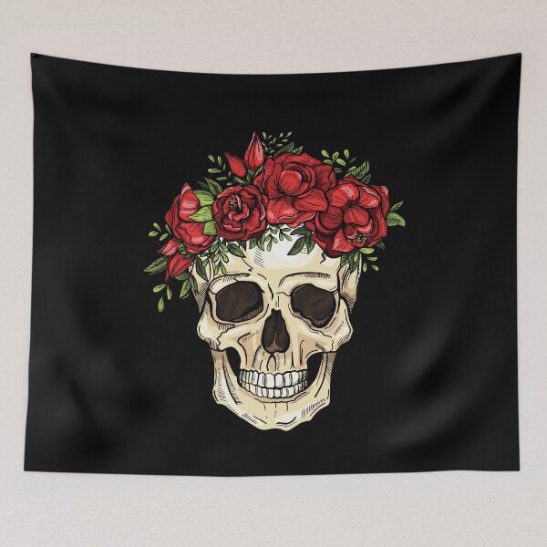 Item preview, Flower crown skull designed and sold by eDigi-Arts.