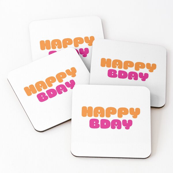 Item preview, HAPPY BDAY (Dunkin Design) designed and sold by LiveAndGlow.