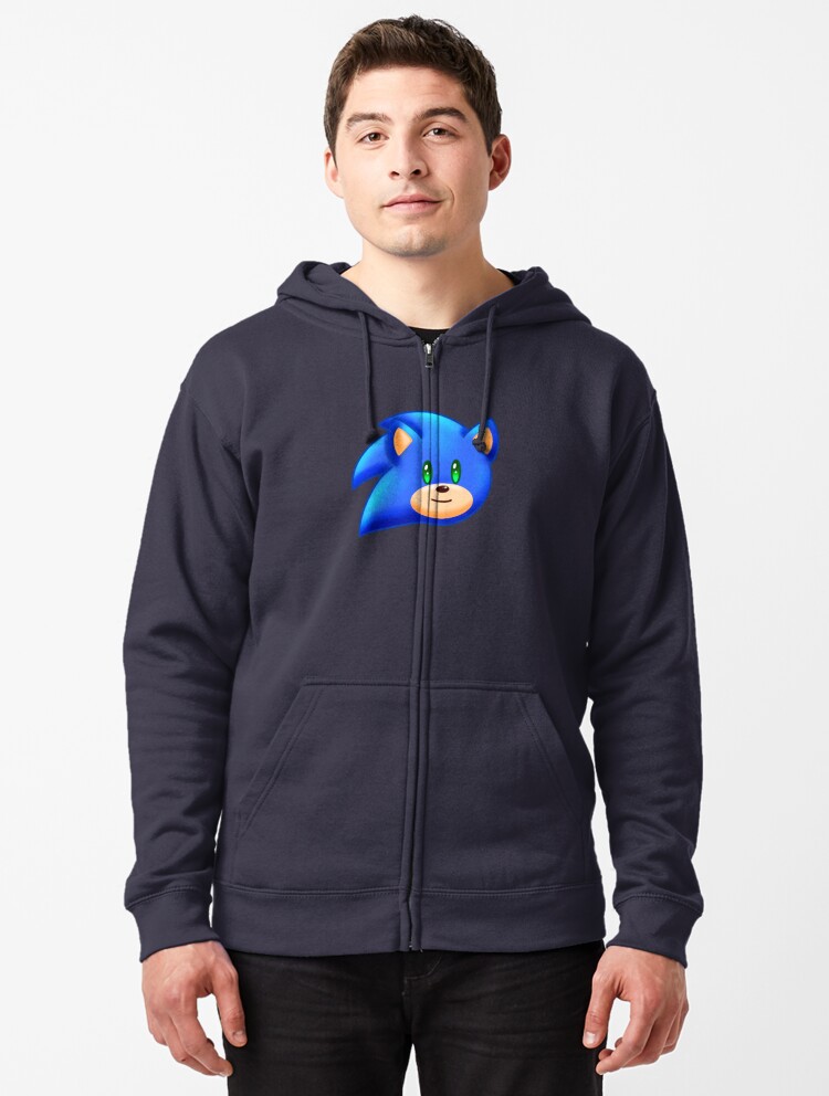 sonic the hedgehog zip up hoodie