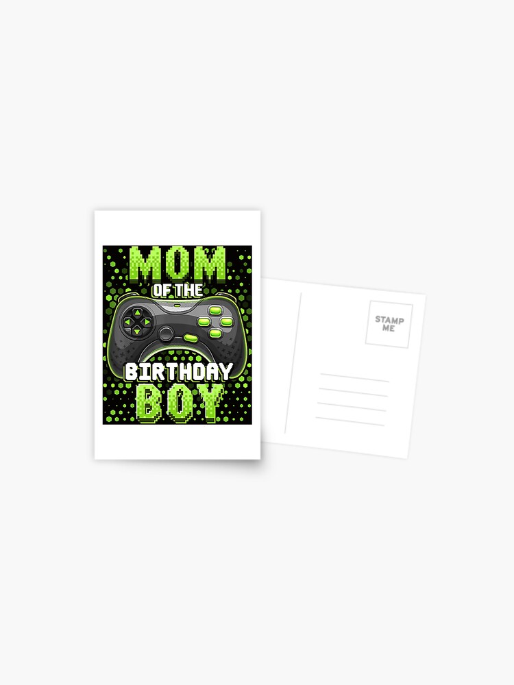 Mom of the Birthday Boy Matching Video Gamer Birthday Party | Postcard