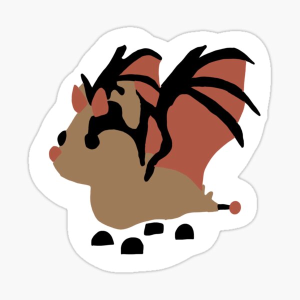 Adopt Me Dragon Stickers Redbubble - roblox adopt me frost dragon drawing