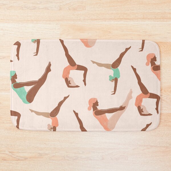 Item preview, Aesthetic Pink and Teal Yoga Pattern designed and sold by STAR10008.