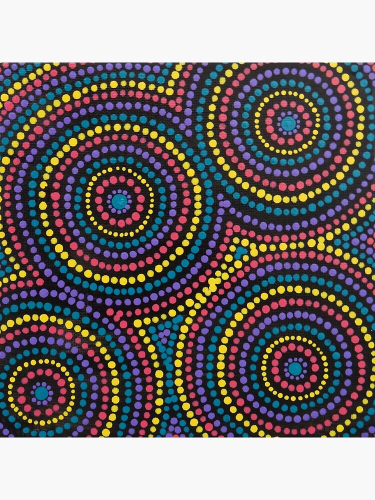 Australian Aboriginal Art Dot Painting Mandala Pink and Blue Art Board  Print for Sale by GhostGumDesigns