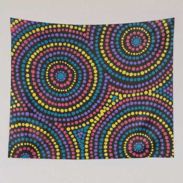 Item preview, Aboriginal Art Colorful Desert Waterholes designed and sold by GhostGumDesigns.