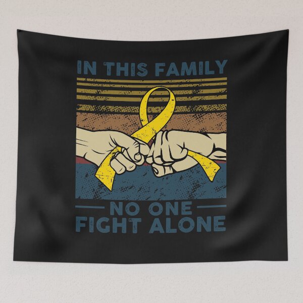 Item preview, Vintage Bone Cancer In This Family No One Fight Alone Bone Cancer Awareness Gift designed and sold by DennisVon.