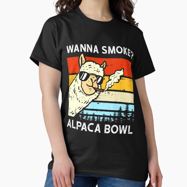 Item preview, Wanna Smoke Alpaca Bowl Weed Funny Cannabis 420 Stoner designed and sold by BoothBrody.