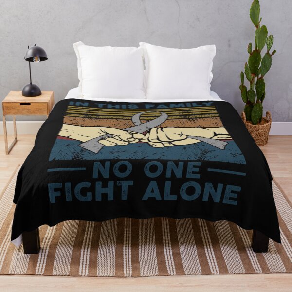 Item preview, Vintage Brain Cancer In This Family No One Fight Alone Brain Cancer Awareness Gift designed and sold by DennisVon.