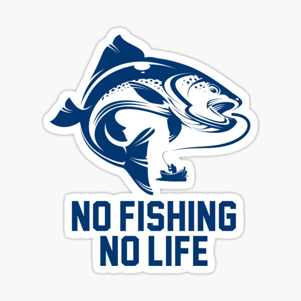 Fishing Logo Parody Stickers for Sale
