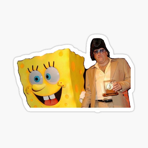 James Gandolfini with Spongebob 2 sticker Sticker