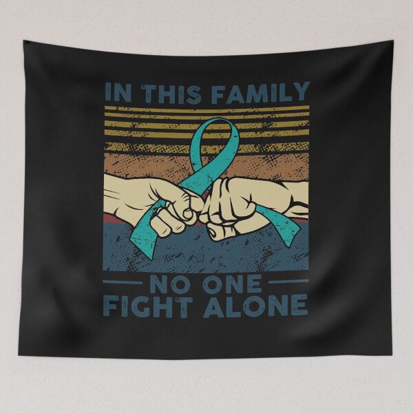 Item preview, Vintage Cervical Cancer In This Family No One Fight Alone Cervical Cancer Awareness Gift designed and sold by DennisVon.