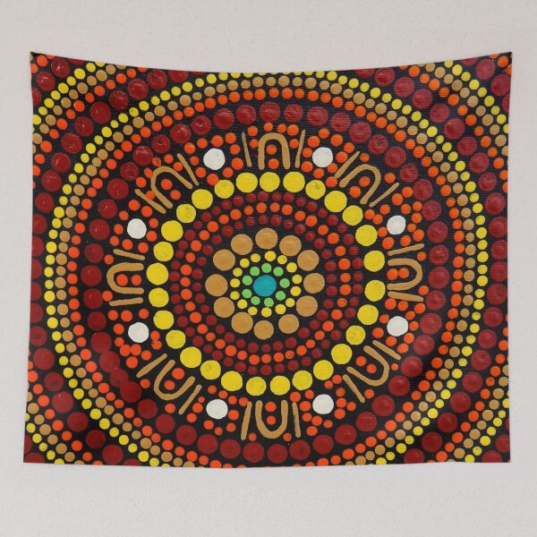 Item preview, Aboriginal Art Gathering Circle designed and sold by GhostGumDesigns.
