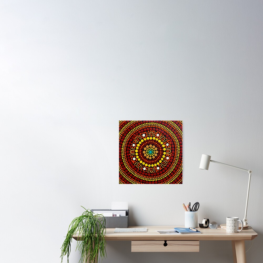 Aboriginal Art Gathering Circle Canvas Print for Sale by GhostGumDesigns