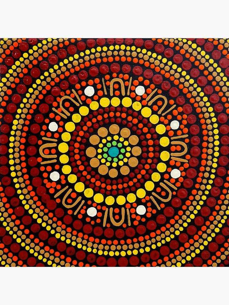 Aboriginal Art Gathering Circle Canvas Print for Sale by GhostGumDesigns