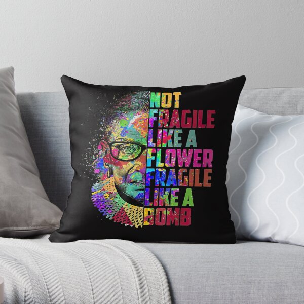 Multicolor 16x16 Notorious RBG Feminist-Ruth Bader Ginsburg Throw Pillow