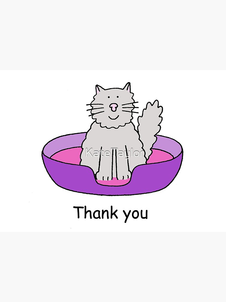 "Thank you for Looking After the Cat" Sticker by KateTaylor Redbubble