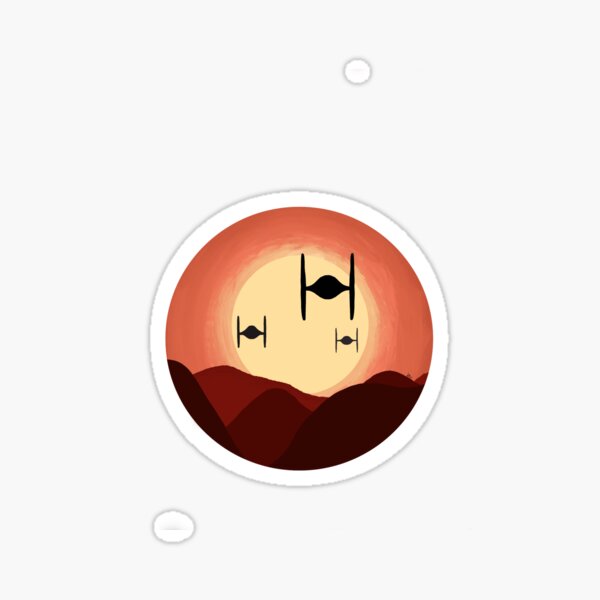 Vista previa del artículo con la obra «Atardecer Tie Fighter», diseñado y vendido por izzy8127.