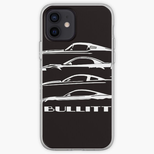 Find 1968 2001 2008 2019 Ford Mustang BULLITT Evolution Classic Outline Design Tshirt iPhone Soft Case