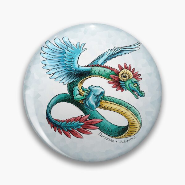 Item preview, Birthstone Dragon: December Turquoise Illustration designed and sold by stephsmith.