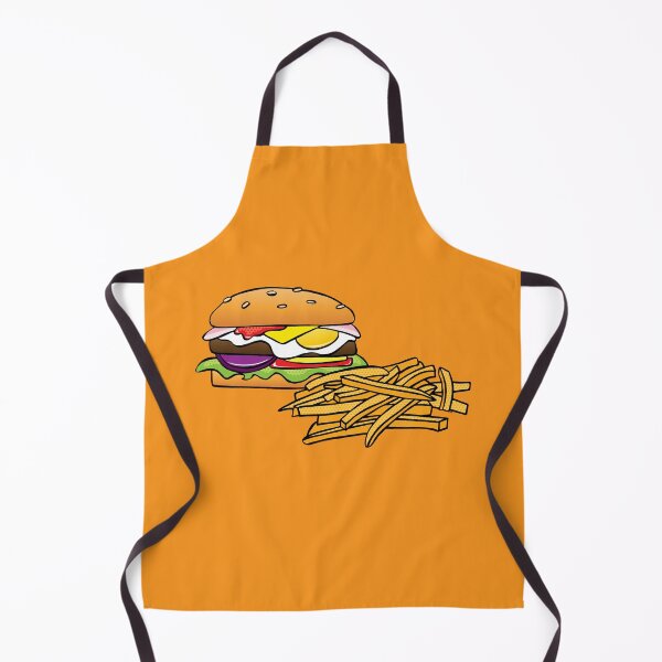 Item preview, Burger and Chips (Fries) on Orange designed and sold by FlyingDodo.