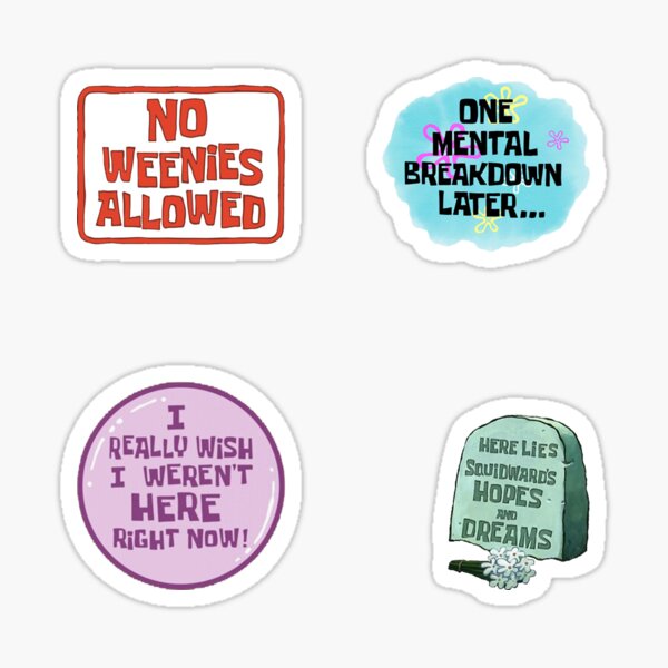 Spongebob Signs Sticker Pack Sticker