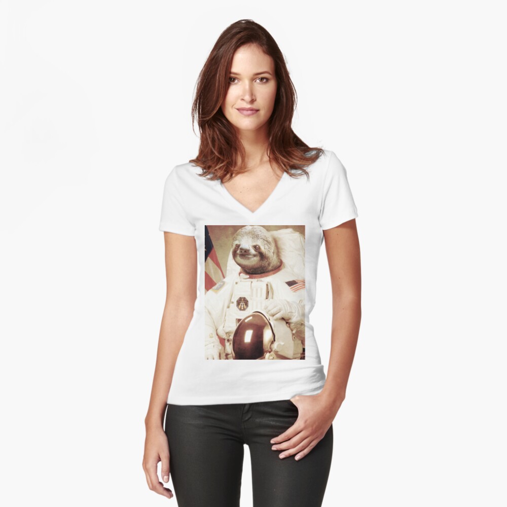 Item preview, Fitted V-Neck T-Shirt designed and sold by BakusPT.