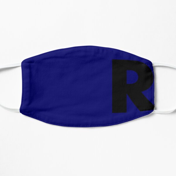 R for Rebel in Blue Flat Mask