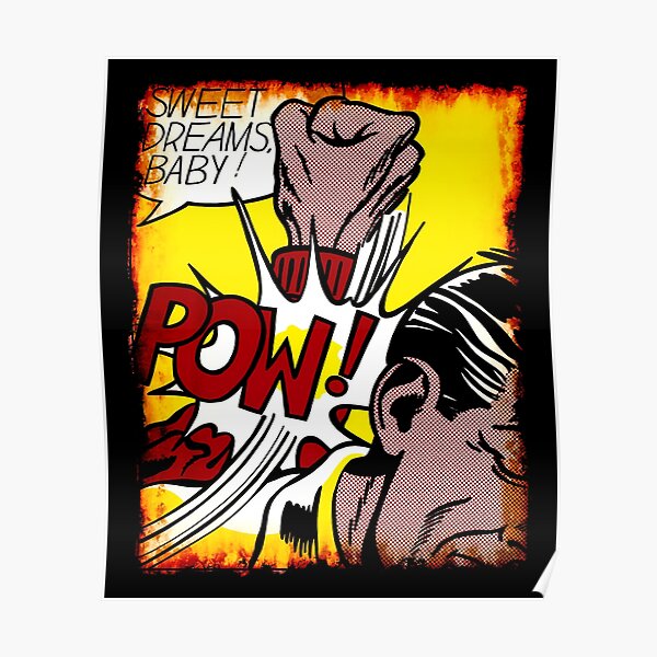 ¡Dulces sueños bebe! Camiseta de regalo de artista amante del arte pop de Roy Lichtenstein Póster