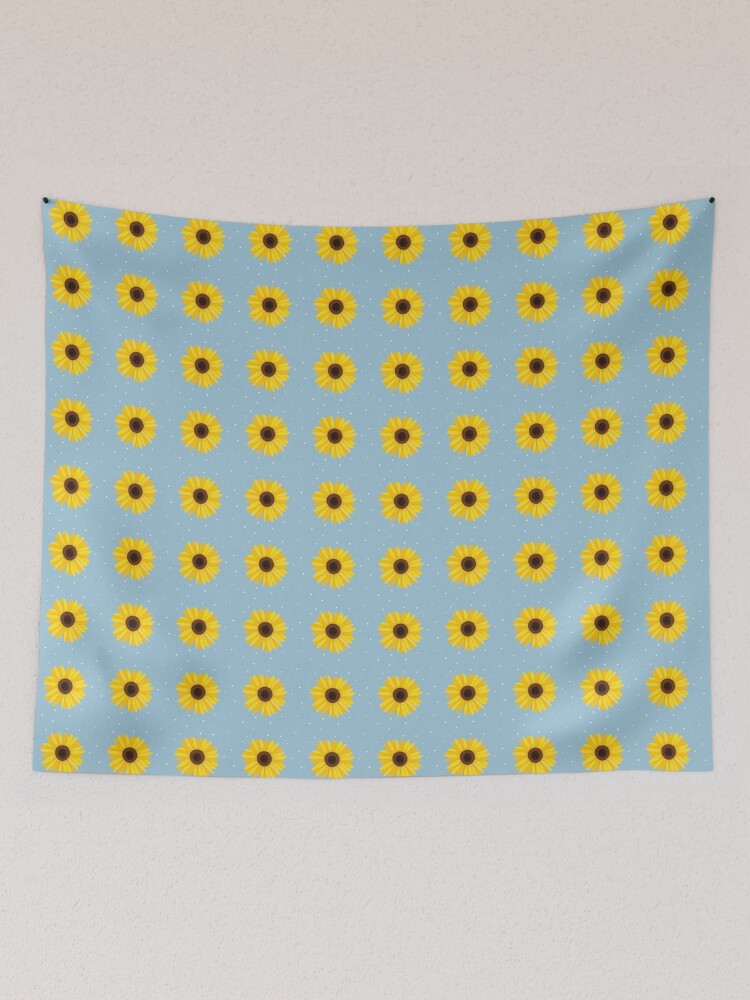 Thumbnail 2 of 3, Tapestry, Denim Sunflowers designed and sold by ffunshop.