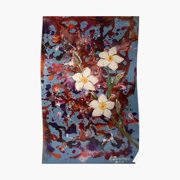Plumeria Splash Poster