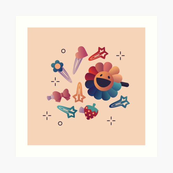 90s Hair Pins Art Print