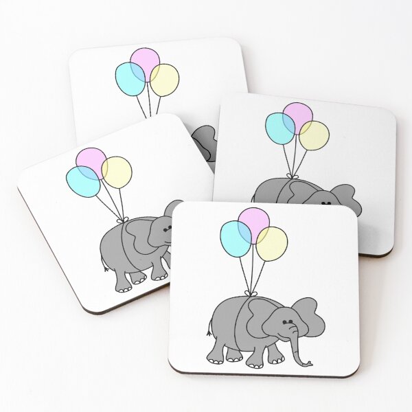 Item preview, Cute Balloon Elephant designed and sold by spaceyJC.