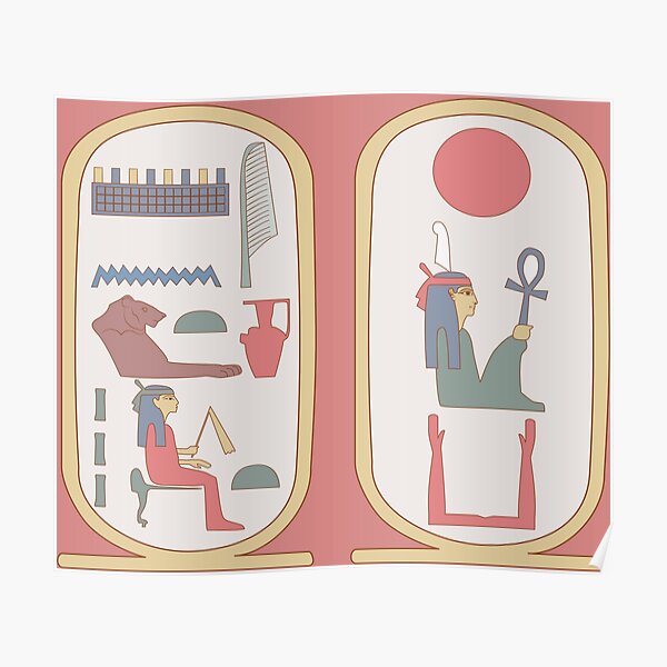 Hatshepsut: retro cartouches Poster