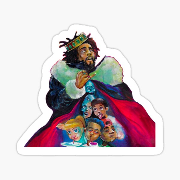 j-cole-kod-sticker-by-ayemelung-redbubble