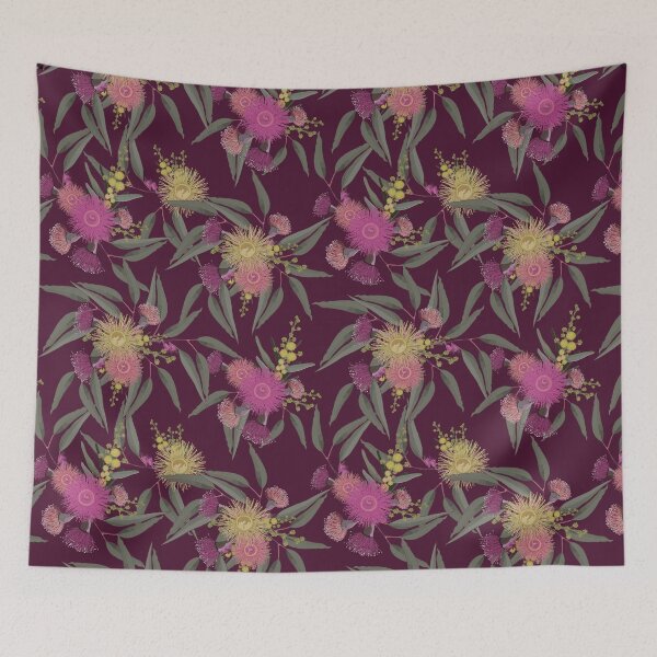 Item preview,  Australian Tropical Blooms -  Vintage Purple and Pink Palette designed and sold by Sketchbook Designs.