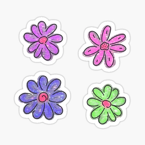 Item preview, Glitter Flower Pack (4-ct) designed and sold by JmirameDesigns.