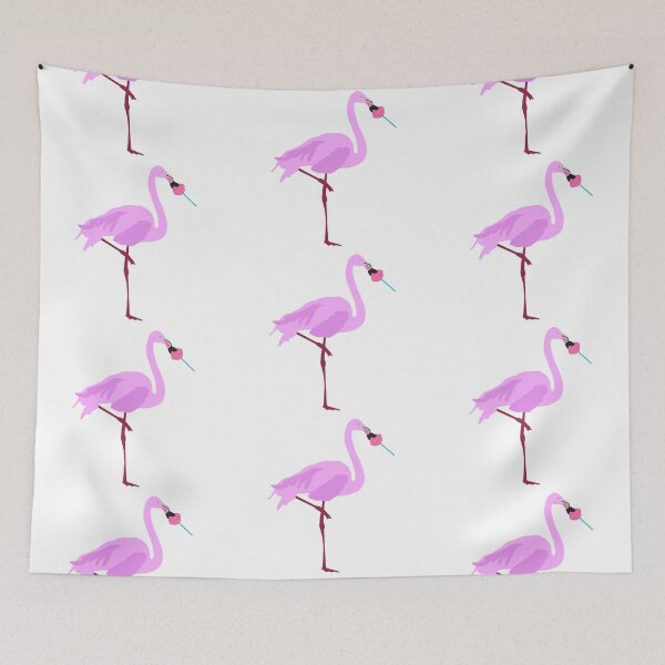 Item preview, Flamingo Licking a Pink Lollipop designed and sold by idovedesign.