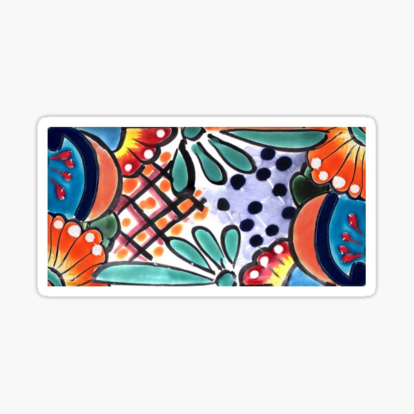 Item preview, Colorful Talavera, Orange Accent, Mexican Tile Design designed and sold by elizdesign.