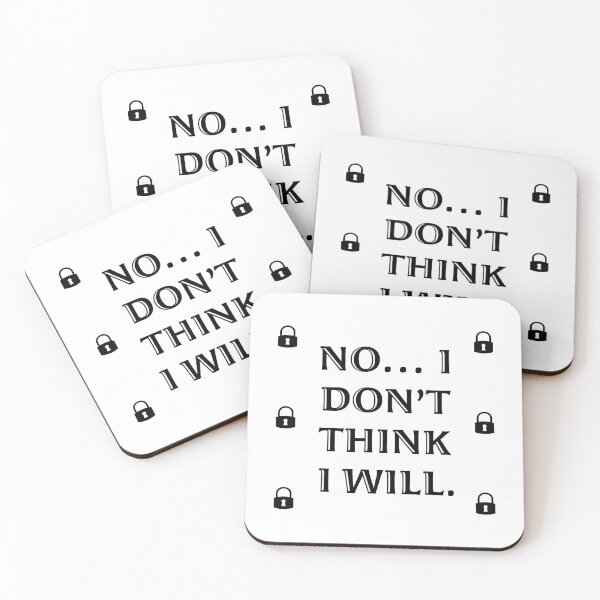 Item preview, No, I Don't Think I Will: Black designed and sold by Hannah Jacole.